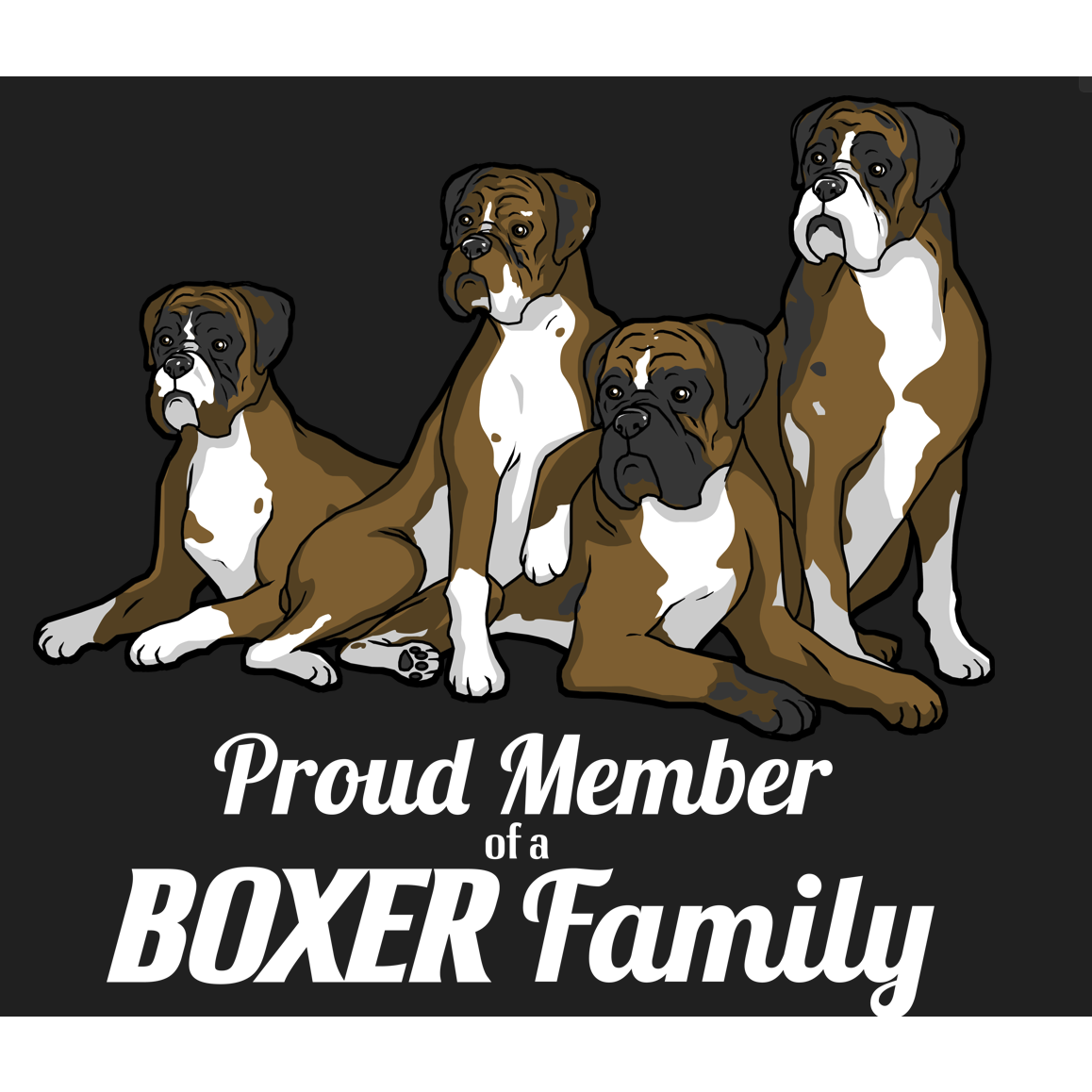 Proud Boxer Family Throw Blanket