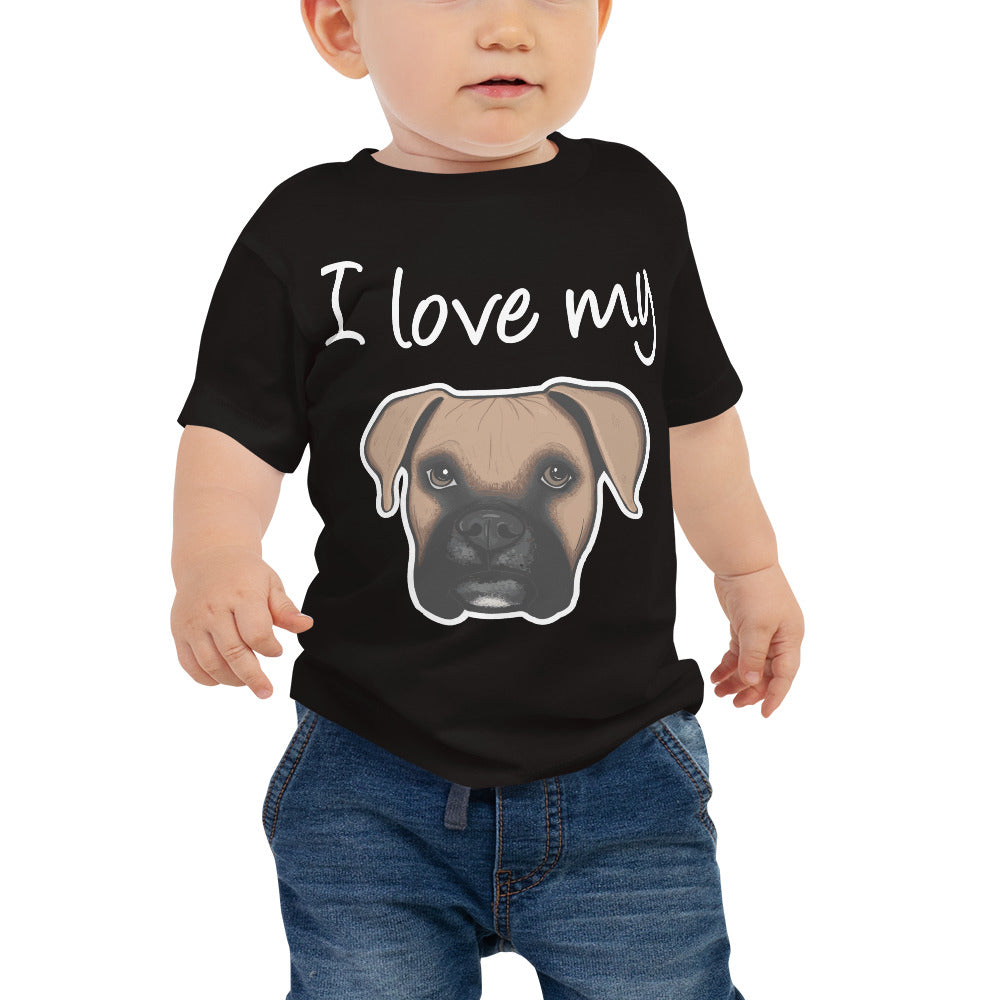 I Love My Fawn Boxer Baby Jersey Short Sleeve Tee