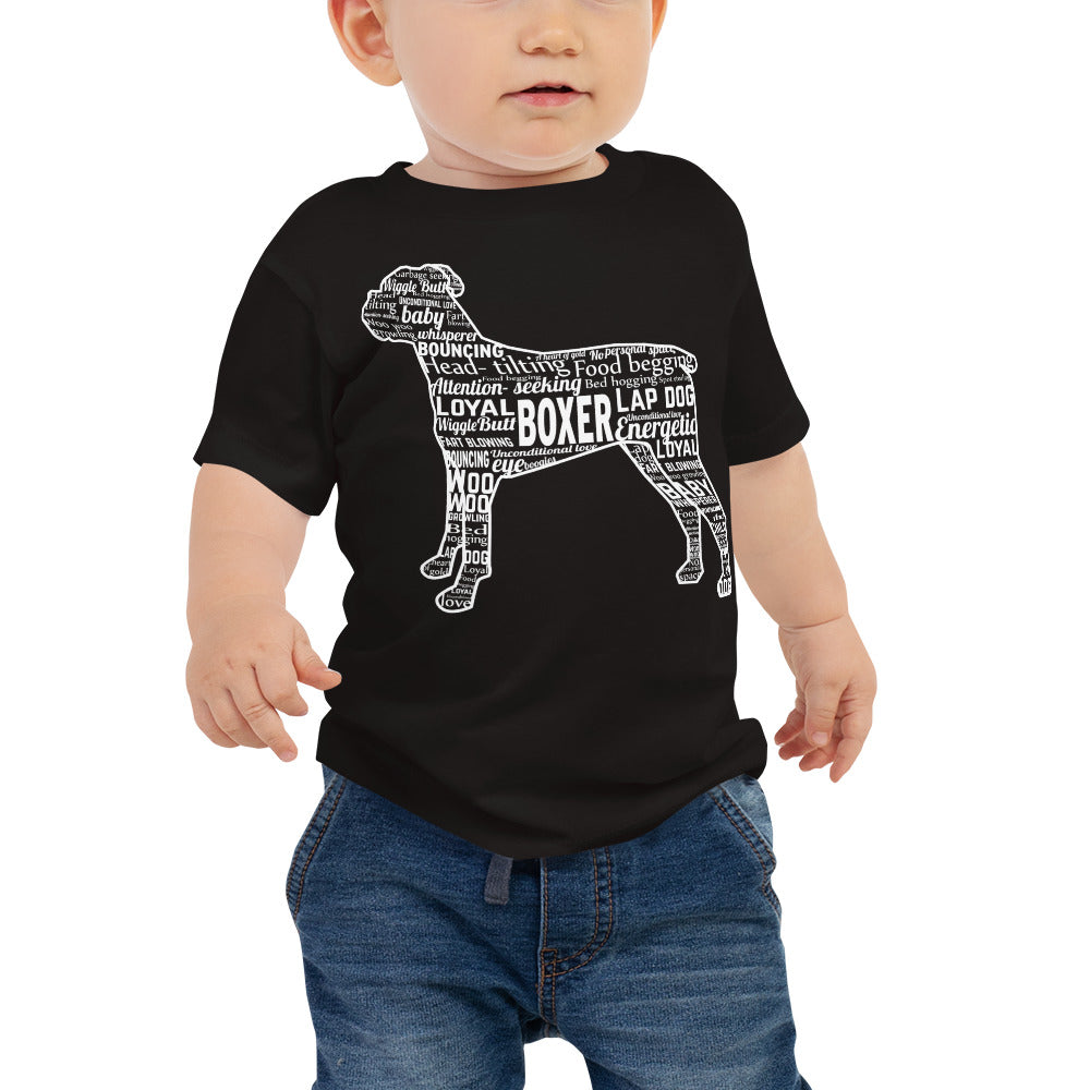 Boxer Text Outline Baby Jersey Short Sleeve Tee
