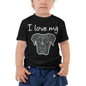 I Love My Sealed Brindle Boxer Toddler Short Sleeve Tee