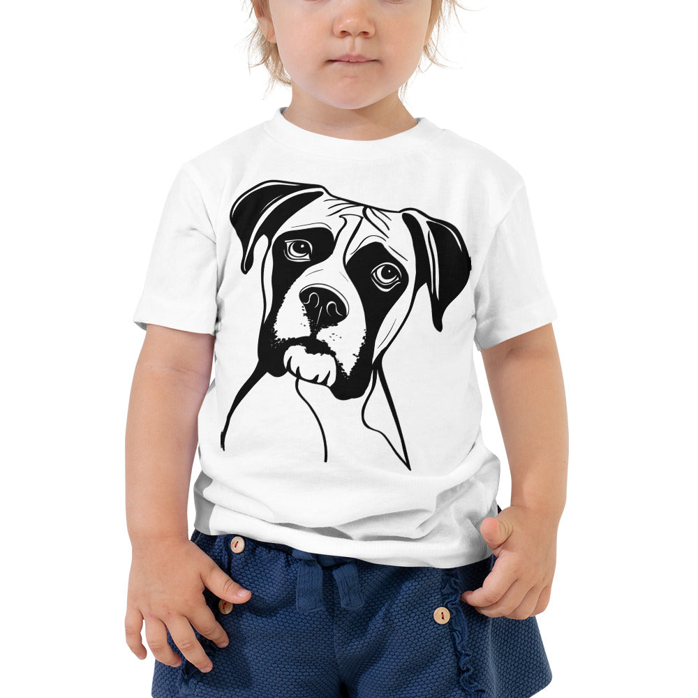 Boxer Stencil Toddler Short Sleeve Tee