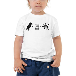 Boxer + Coffee = Happiness Toddler Short Sleeve Tee