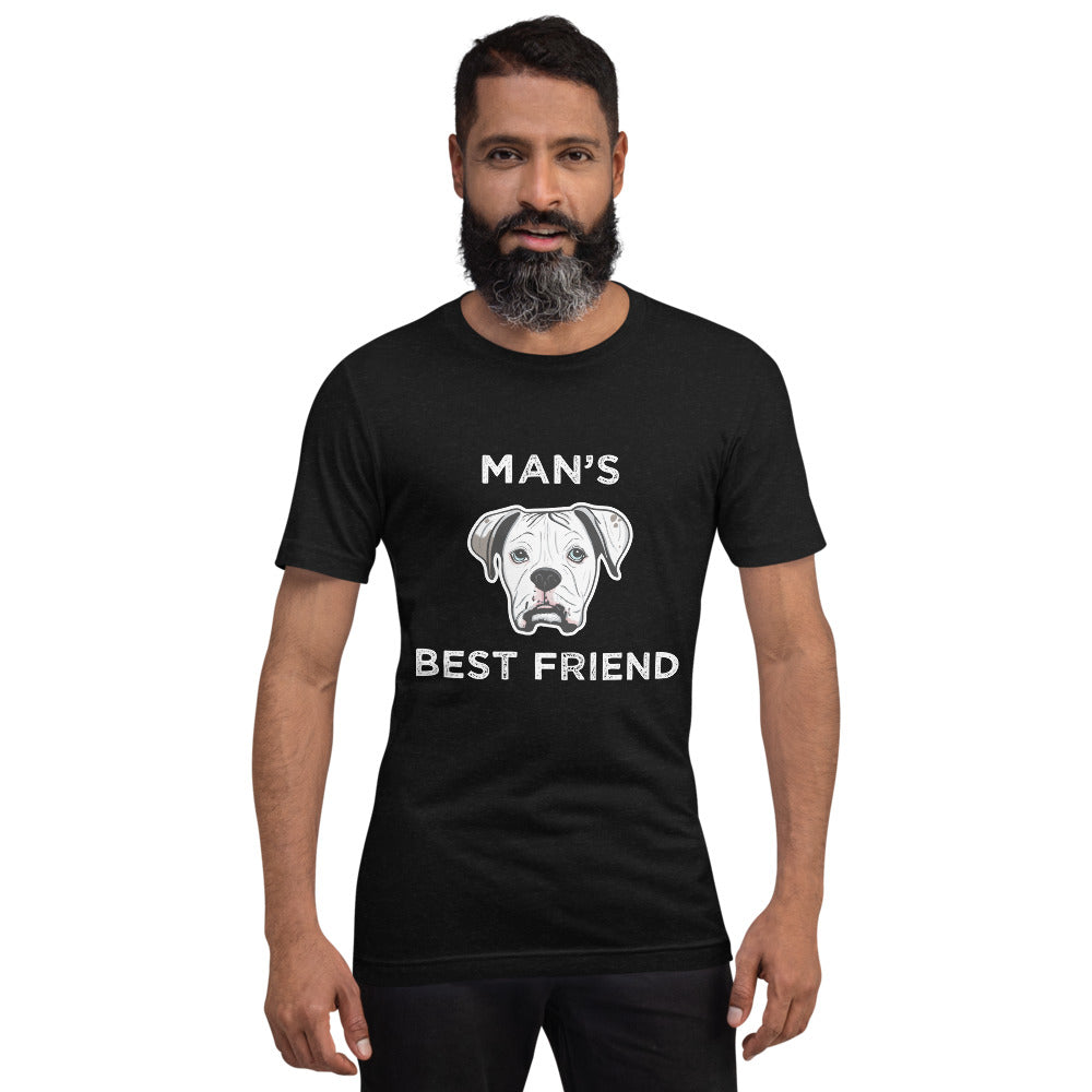 Man's Best Friend White Boxer Short-Sleeve Unisex T-Shirt