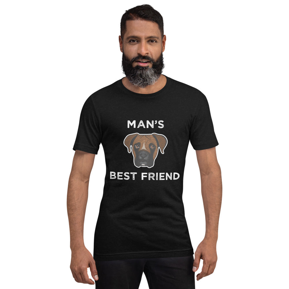 Man's Best Friend Brindle Boxer Short-Sleeve Unisex T-Shirt