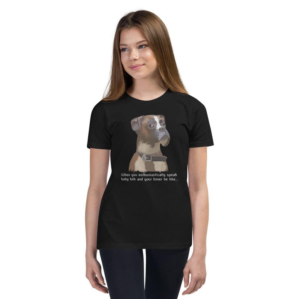 Boxer Baby Talk Youth Short Sleeve T-Shirt